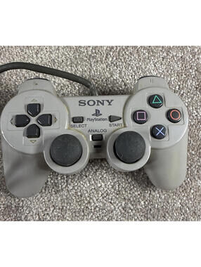 Sony SCPH-1200 Wired Controller - Gray - Dual Shock - Analog Controller ￼